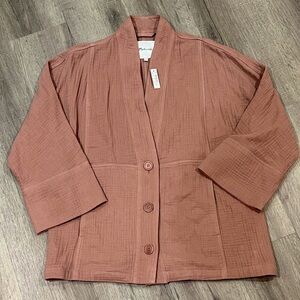 NWT Madewell Medium Lightspun Robe Jacket Lightweight Oversized Cotton Coat